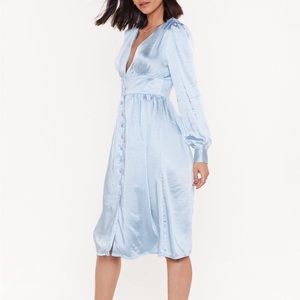 Nastygal Satin Midi Dress